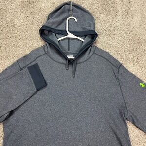 Under Armour Men's Loose Fit Thermal Hoodie Long Sleeve Gray 2XL All Season Gear